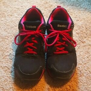Reebok Women's Work Shoes, Composite Toe, Size 7.5, Black/Pink